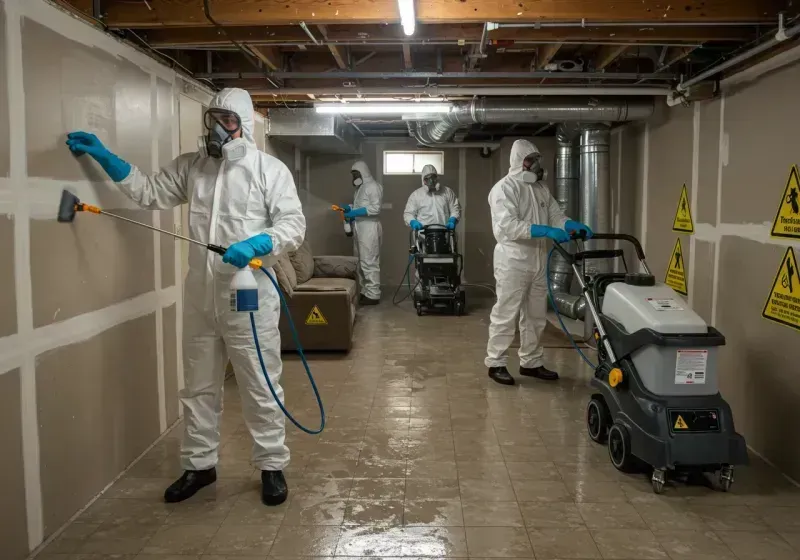 Basement Moisture Removal and Structural Drying process in Mesa Verde, CA